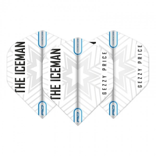 Red Dragon Gerwyn Price White & Grey Snowflake Darts Flights