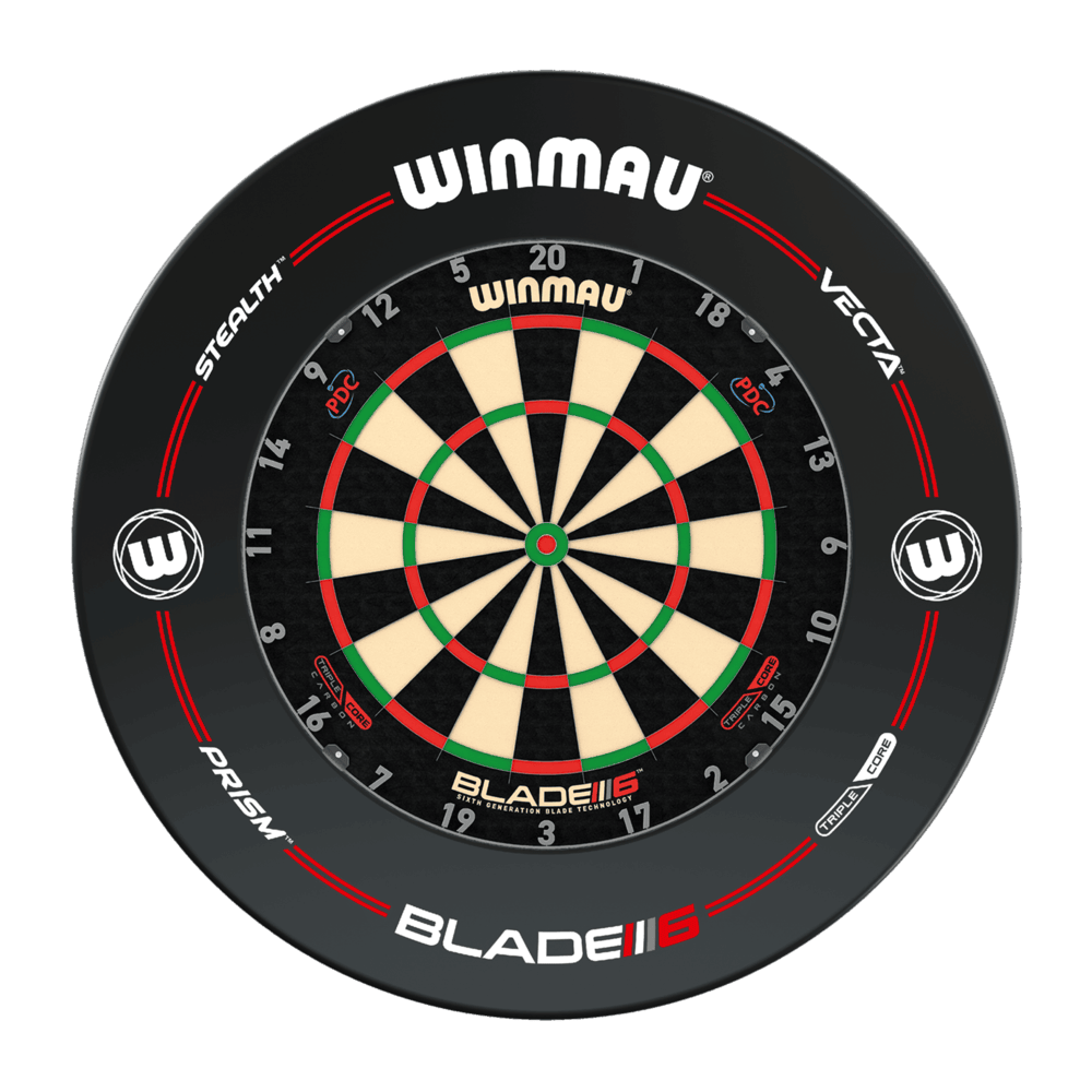 Winmau Blade 6 Triple Core + Winmau Pro Line Surround - Diana de dardos Set