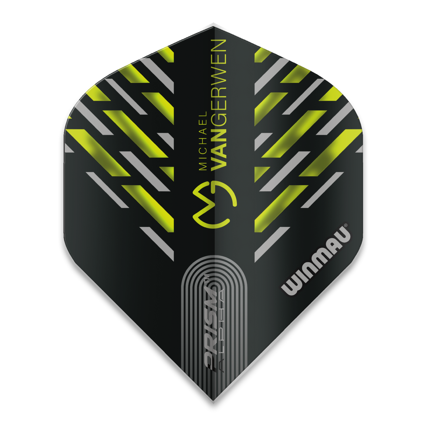 Winmau Michael van Gerwen Prism Alpha Black Green Flight V3 Darts Flights