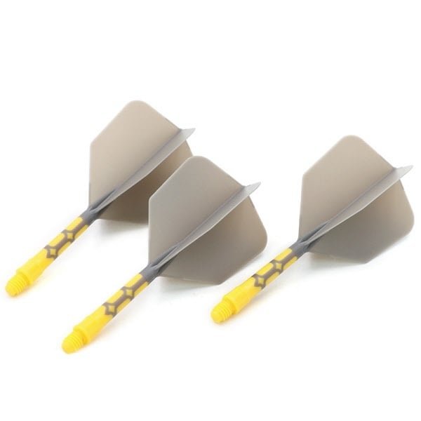 Cuesoul - ROST T19 Integrated Flights - Big Wing - Grey Yellow - Dart Flights