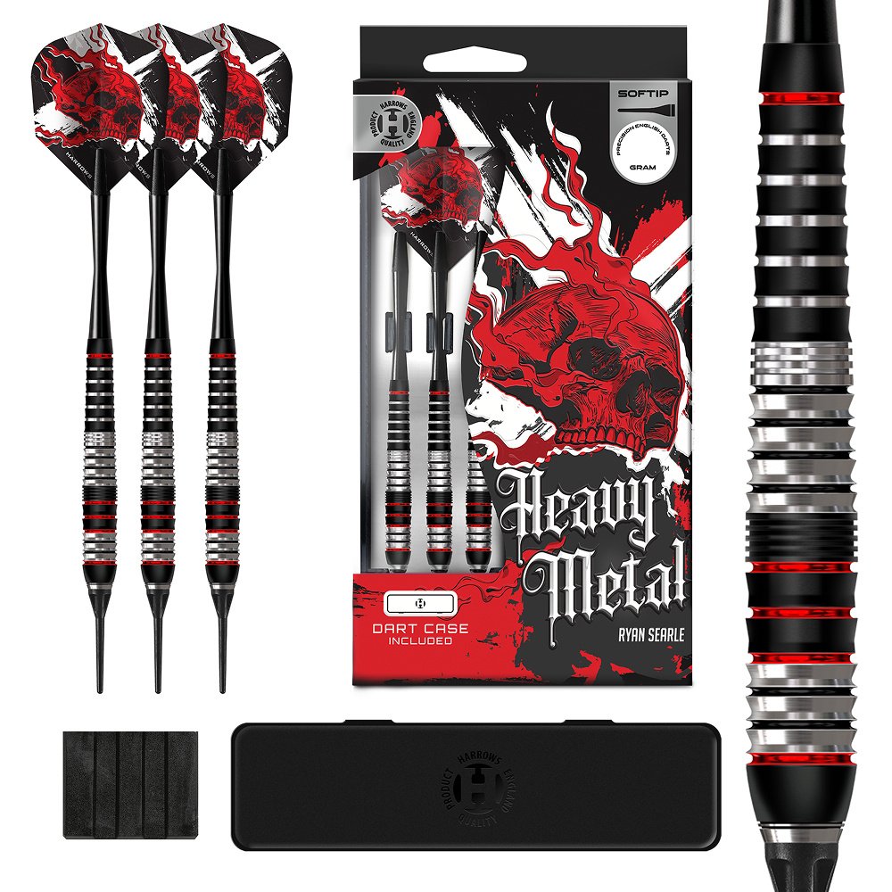 Harrows Ryan Searle Heavy Metal Brass Soft Tip Darts