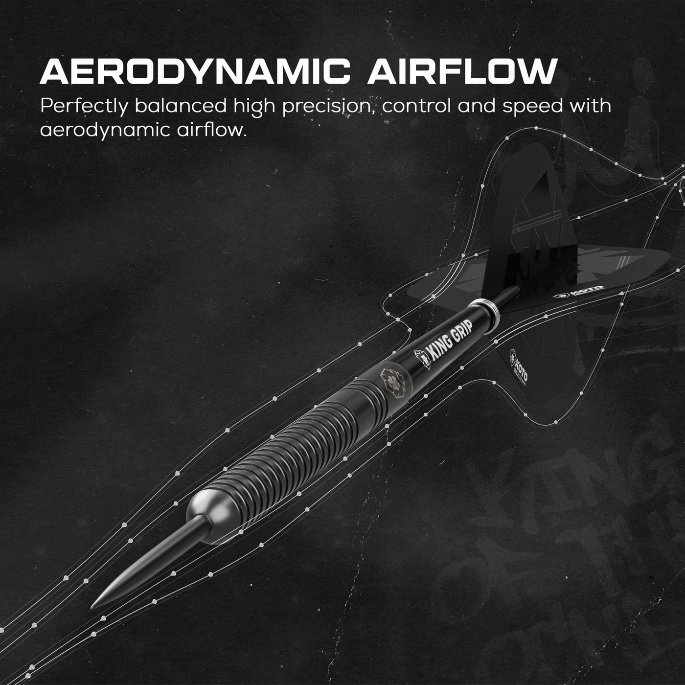 KOTO Sting Black PVD 90% Steel Tip Darts