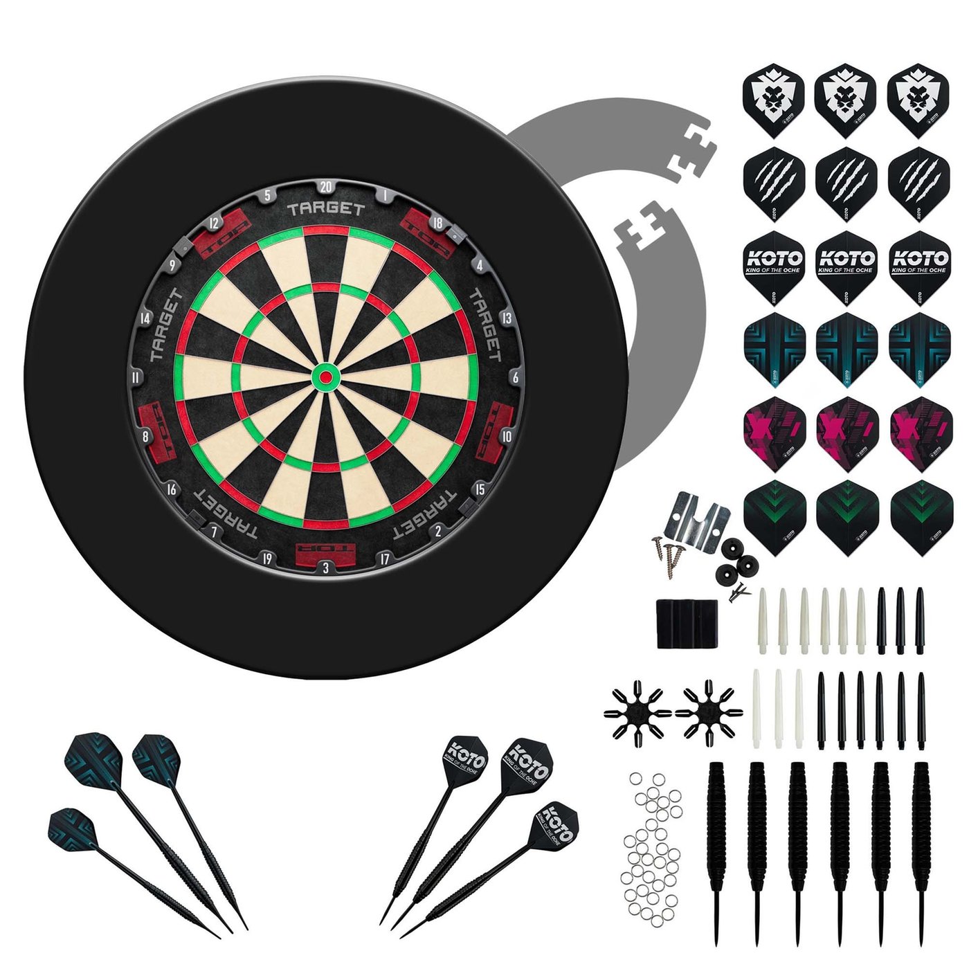 Target TOR + 4 Pieces Surround + KOTO Accessory Kit Steeltip Black 90 Pieces