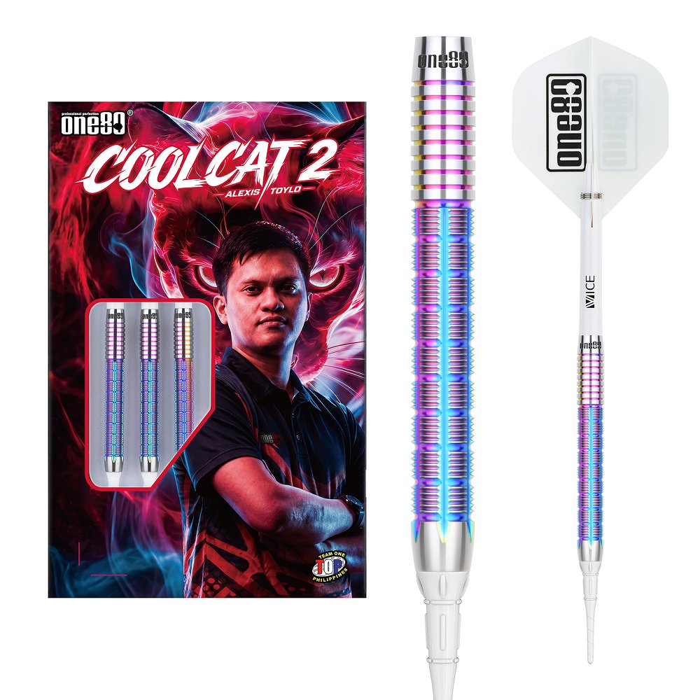 ONE80 Alexis Toylo Coolcat II Rainbow 90% - Soft Tip Darts