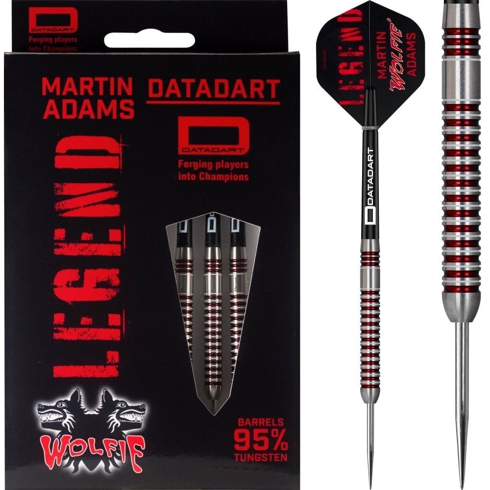Martin Adams Electro Red & White 95% - Steel Tip Darts