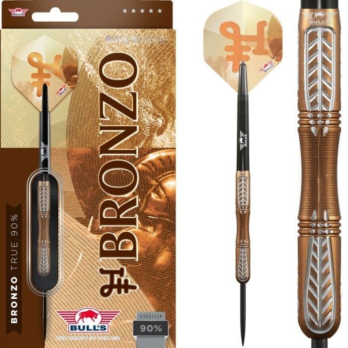 Bull's Bronzo True 90% - Fléchettes pointe Acier