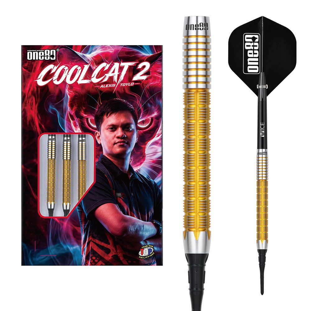 ONE80 Alexis Toylo Coolcat II Gold - Soft Tip Darts