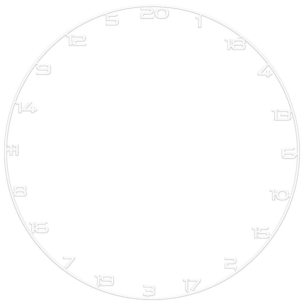 Bullet White Numberring - Dartboard Number Ring