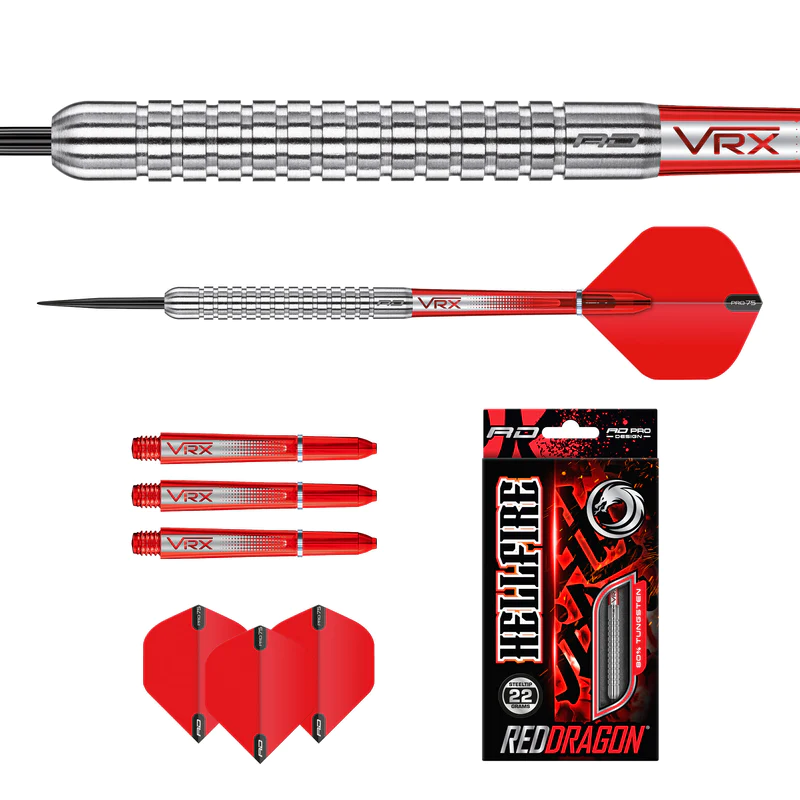 Red Dragon Hell Fire A 80% Steel Tip Darts - Dartshopper.eu