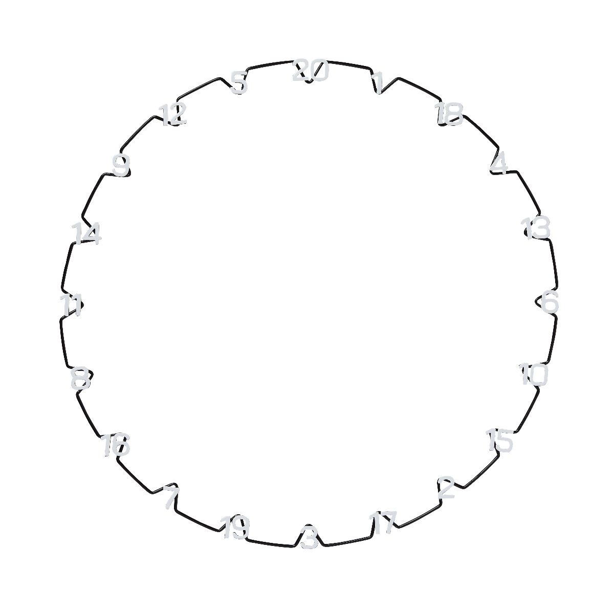 Unicorn Eclipse Ultra-Visible Horizontal Number Ring