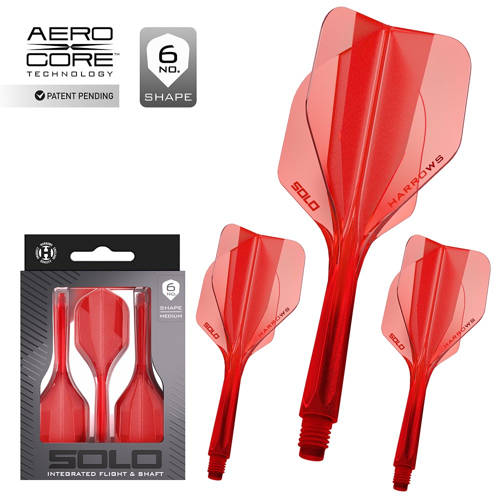 Harrows Solo Red NO6 - Dartflights
