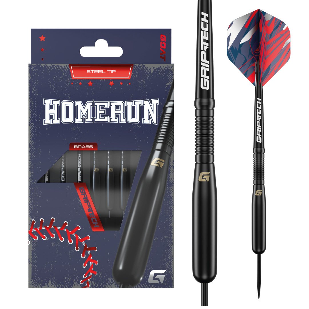 GOAT Homerun Black Brass - Steel Tip Darts