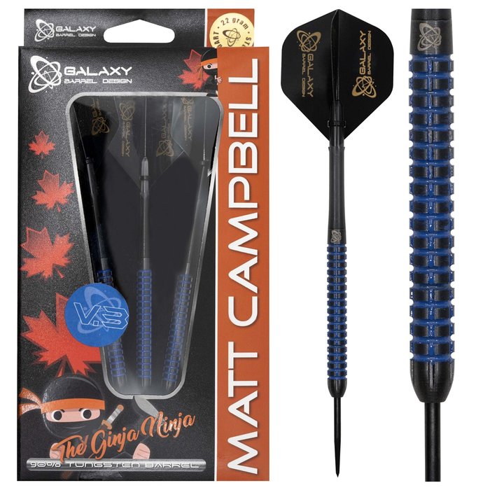 Galaxy Matt Campbell The Ginja Ninja Black V3 90% Darts