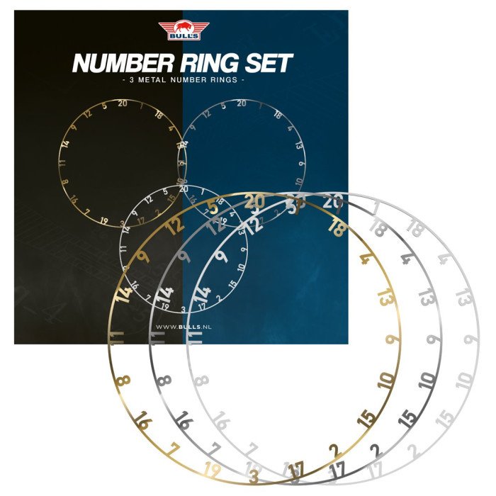 Bull's Metal Number Ring 3 Set