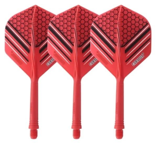 Cuesoul - Tero Flight System AK5 Rost Honnycombs Pattern - Red Standard - Dart Flights