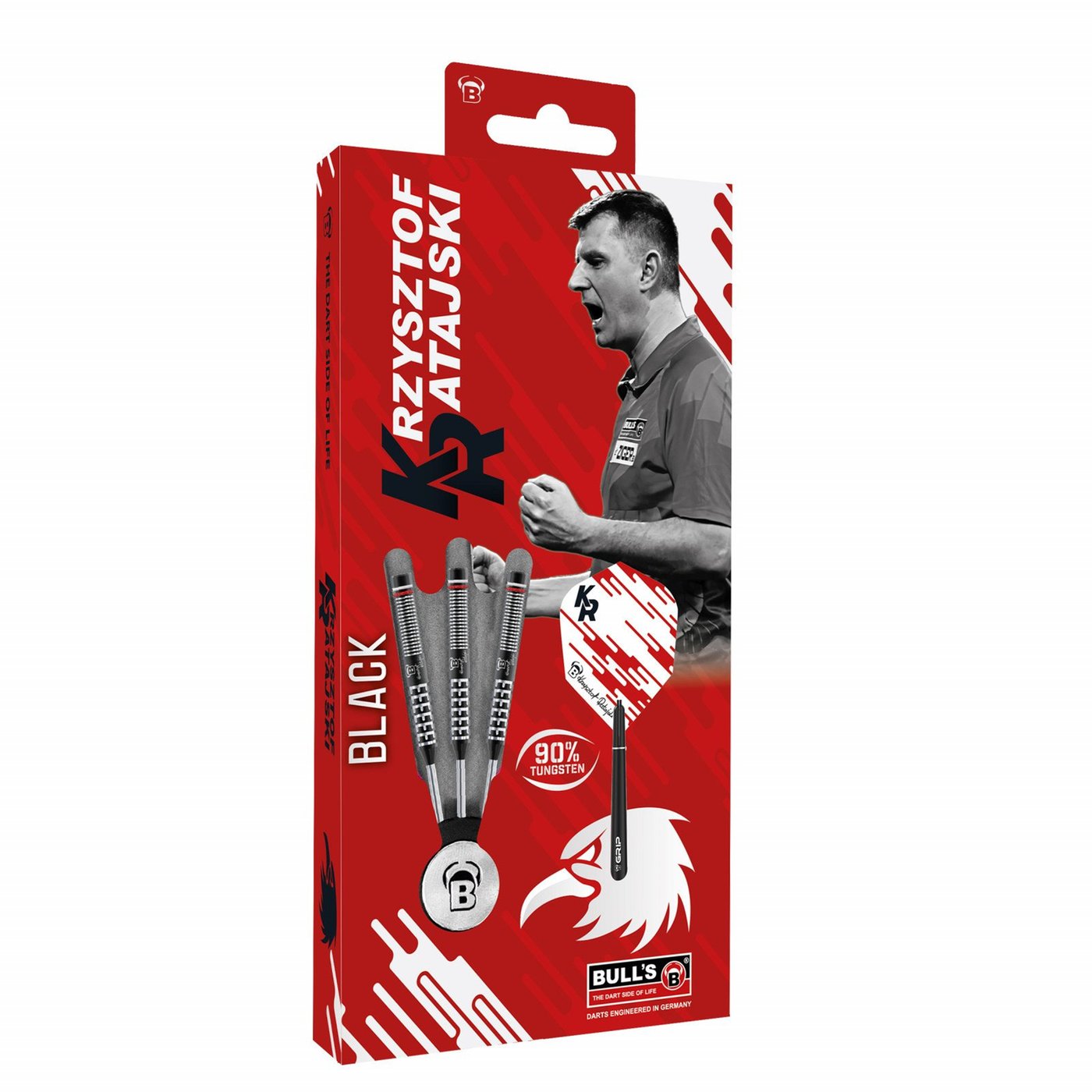 BULL'S Krzysztof Ratajski G2 Black 90% Steel Tip Darts