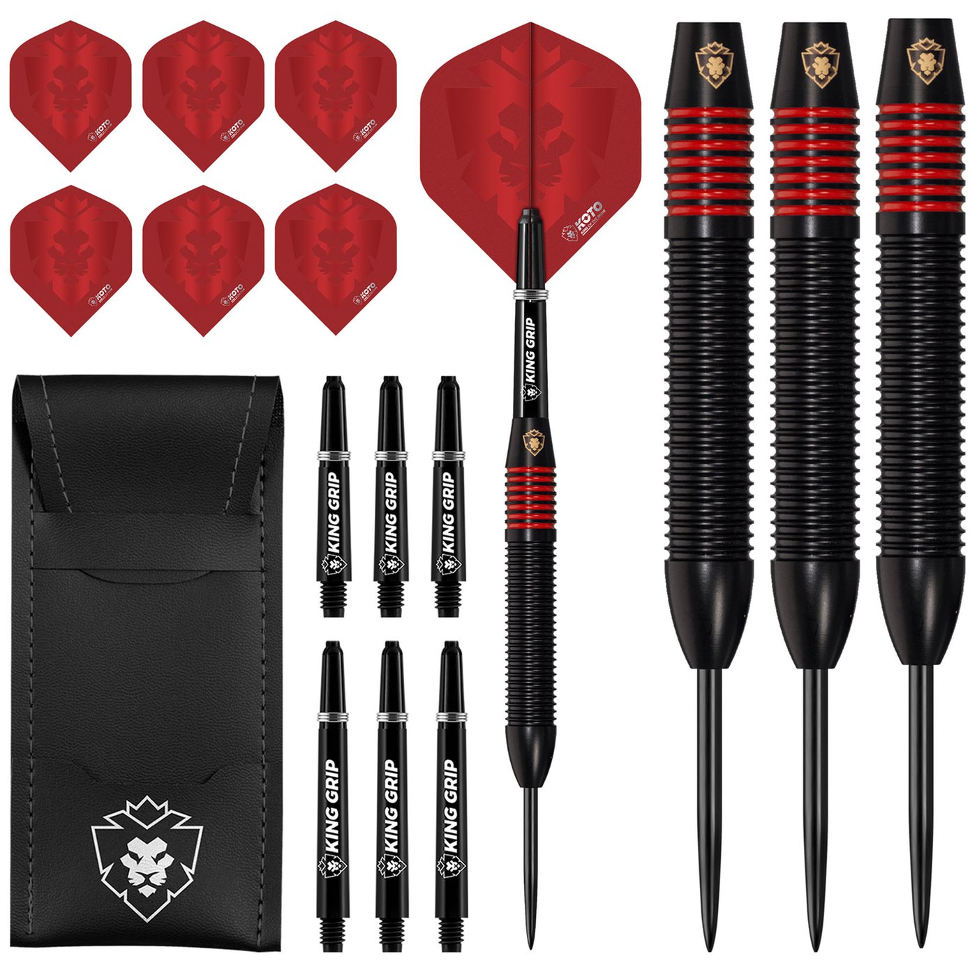 KOTO Kingprove Black & Red Brass Darts