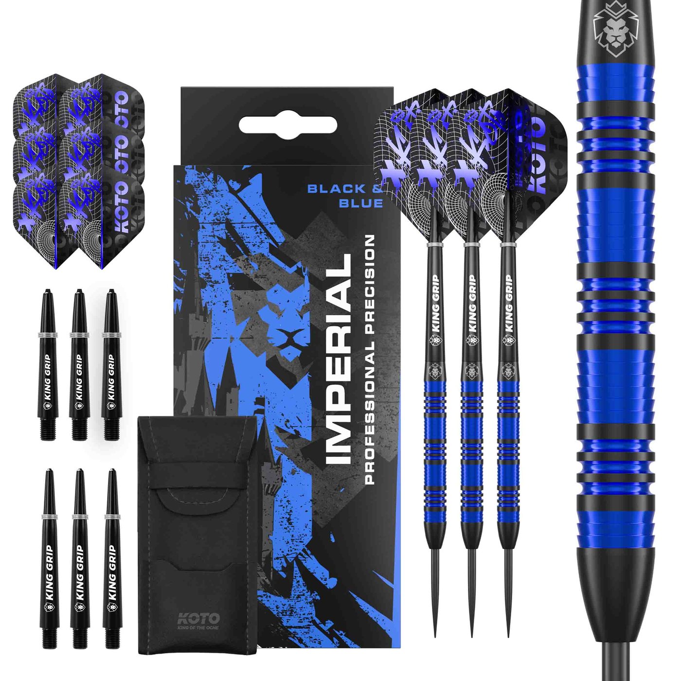 KOTO Imperial Black Blue 80% - Steel Tip Darts