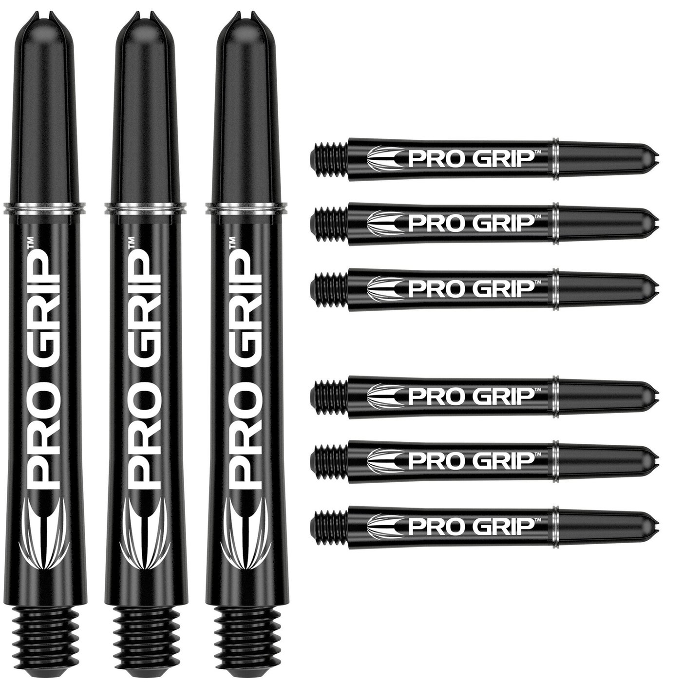 Target Pro Grip 3 Set Black Darts Shafts