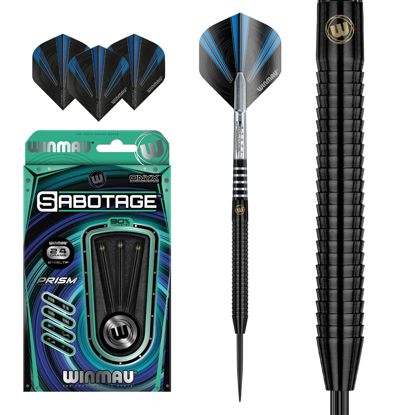 Winmau Sabotage Onyx 90% Darts