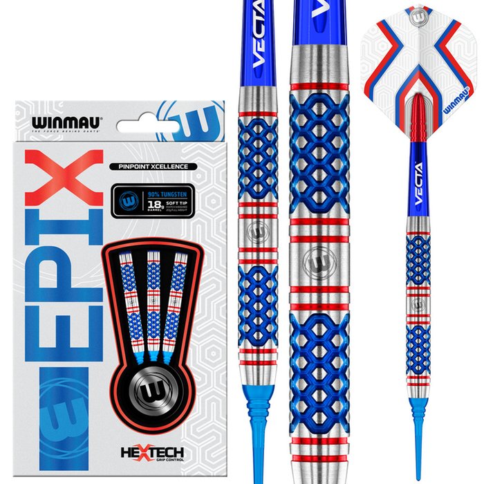 Winmau Exion Parallel Switch Point 90% Freccette Steel Darts