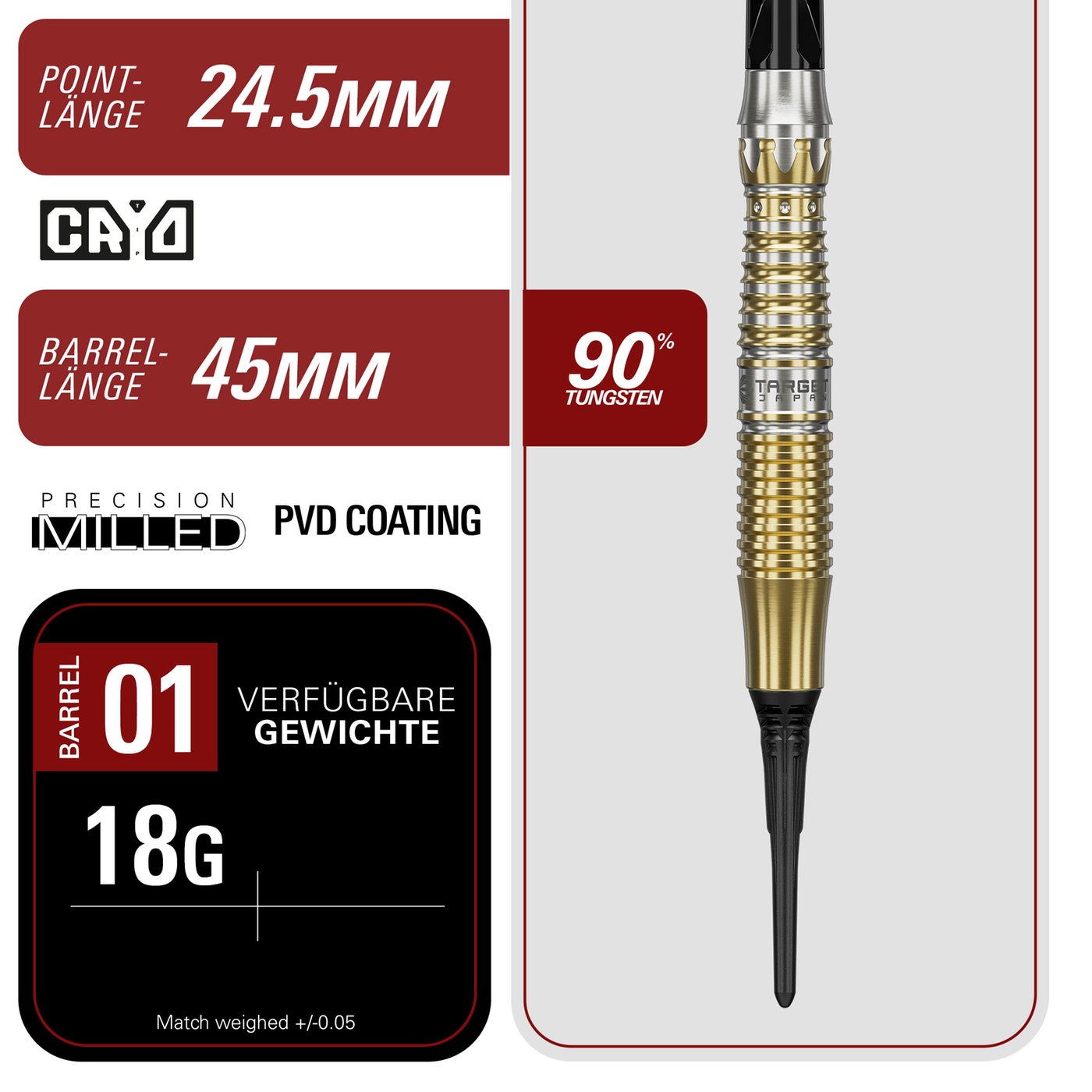 Target Japan Black Marque Enzo 90% - Soft Tip Darts - Dartshopper.com