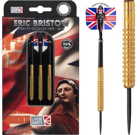 Eric Bristow Crafty Cockney 90% Gold Knurled Dartpile