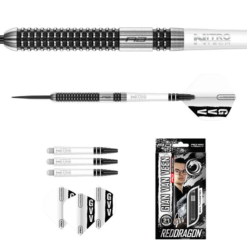 Red Dragon Gian van Veen Axis 90% Steel Tip Darts