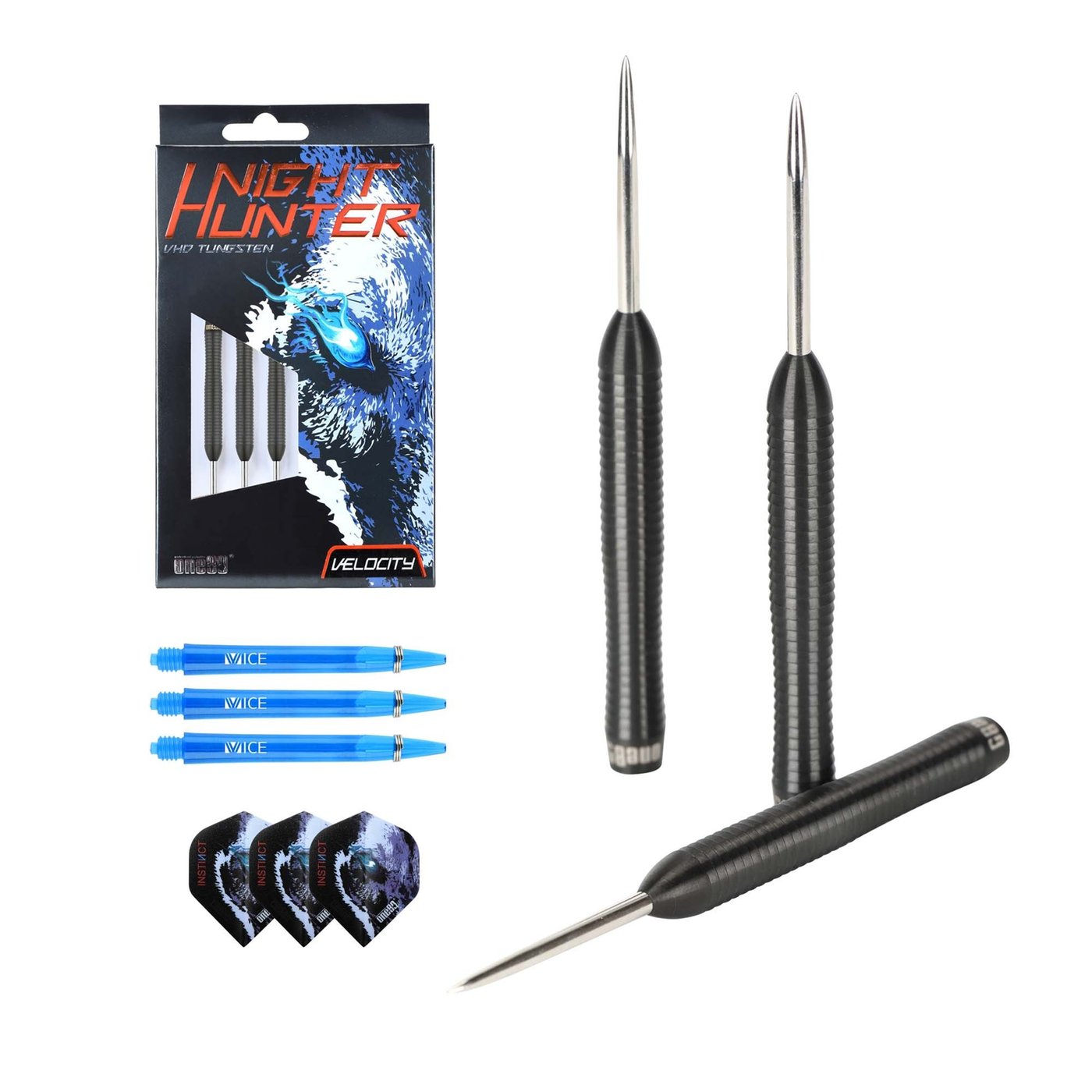 ONE80 Night Hunter Velocity 90% - Steel Tip Darts - Dartshopper.com