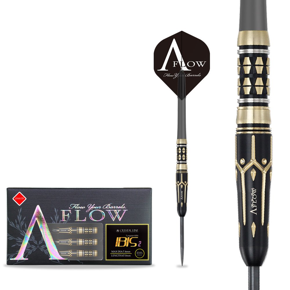 Dynasty Ibis 2 Black & Gold 90% Dartshopper Exclusives - Steel Tip Darts