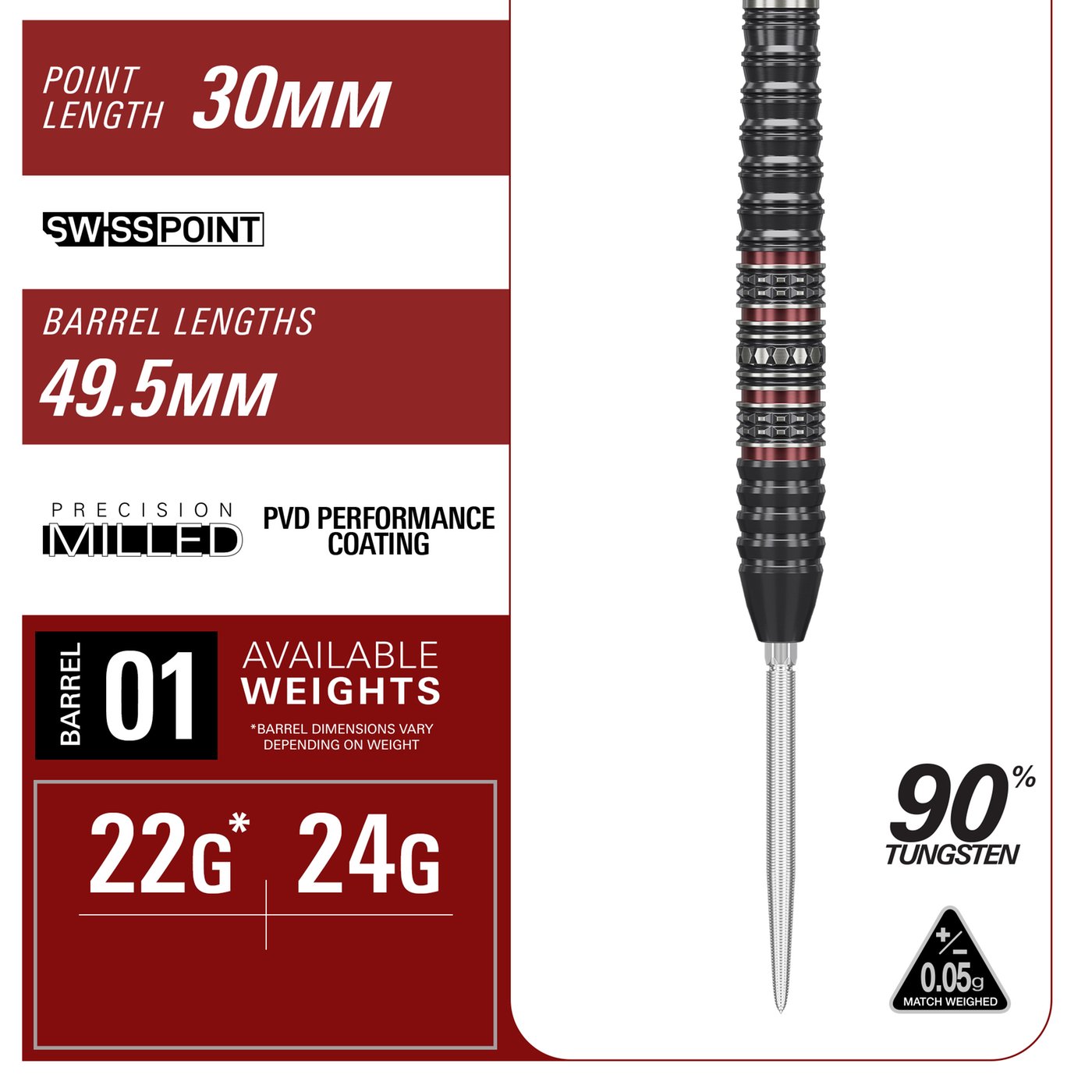Target Japan Kosuzu Iwao Diamond G4 Swiss Point 90% - Steel Tip