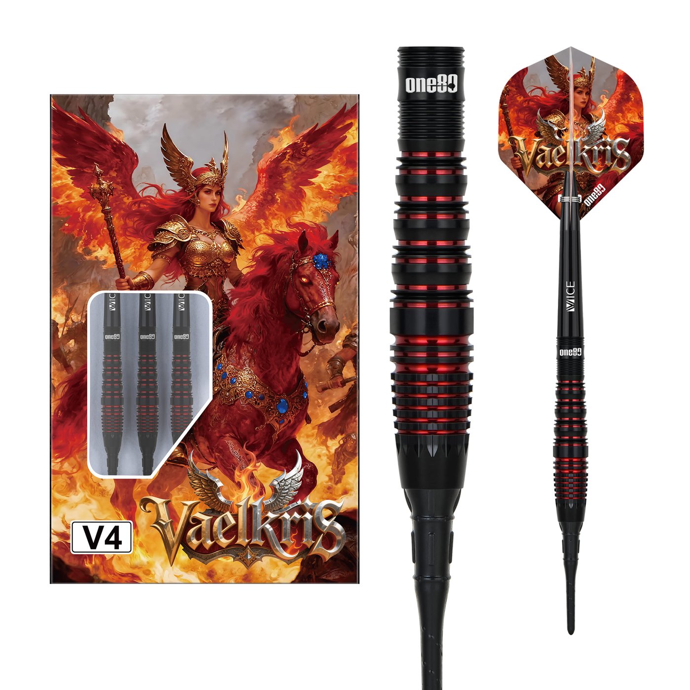 ONE80 Vaelkris V04 90% - Soft Tip Darts