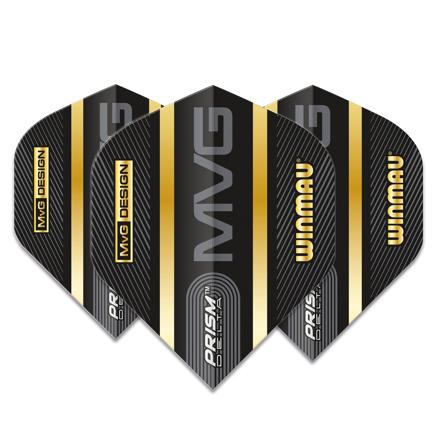 Winmau Prism Delta MVG Black/Gold Darts Flights