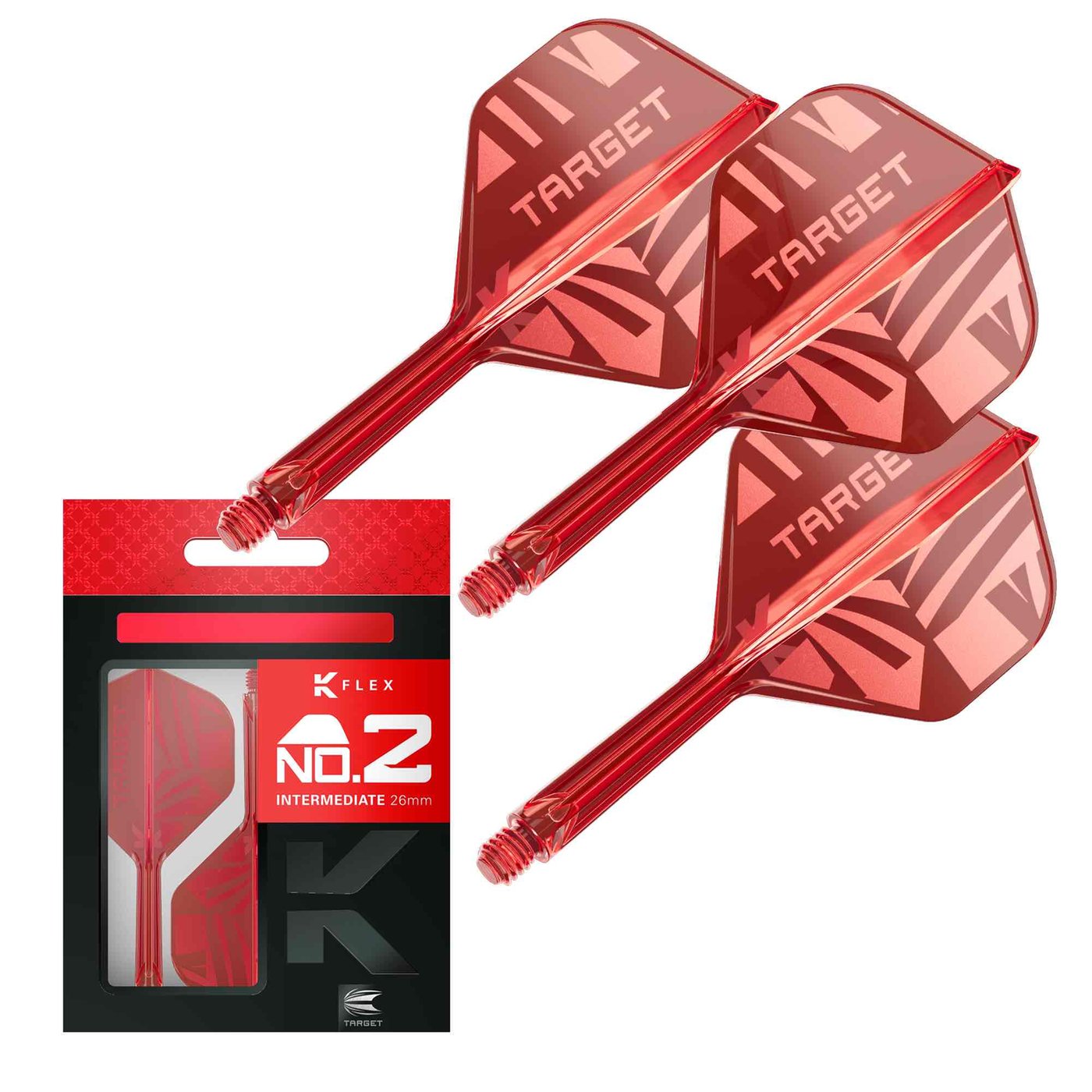 Target K-Flex Patterned Red NO2 - Ailettes Fléchettes