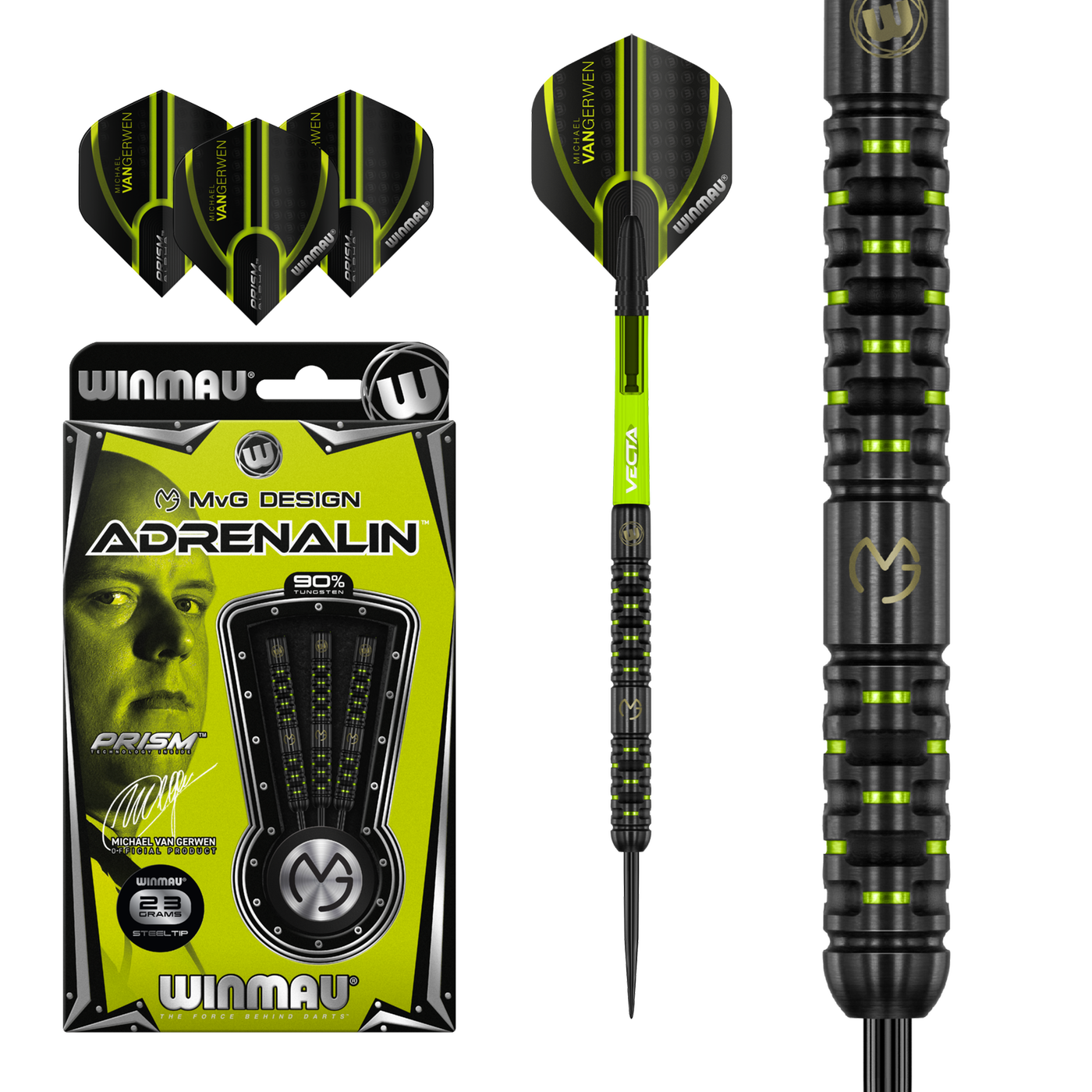 [Tweedekans] Winmau Michael van Gerwen Adrenalin 90% 22 Gram