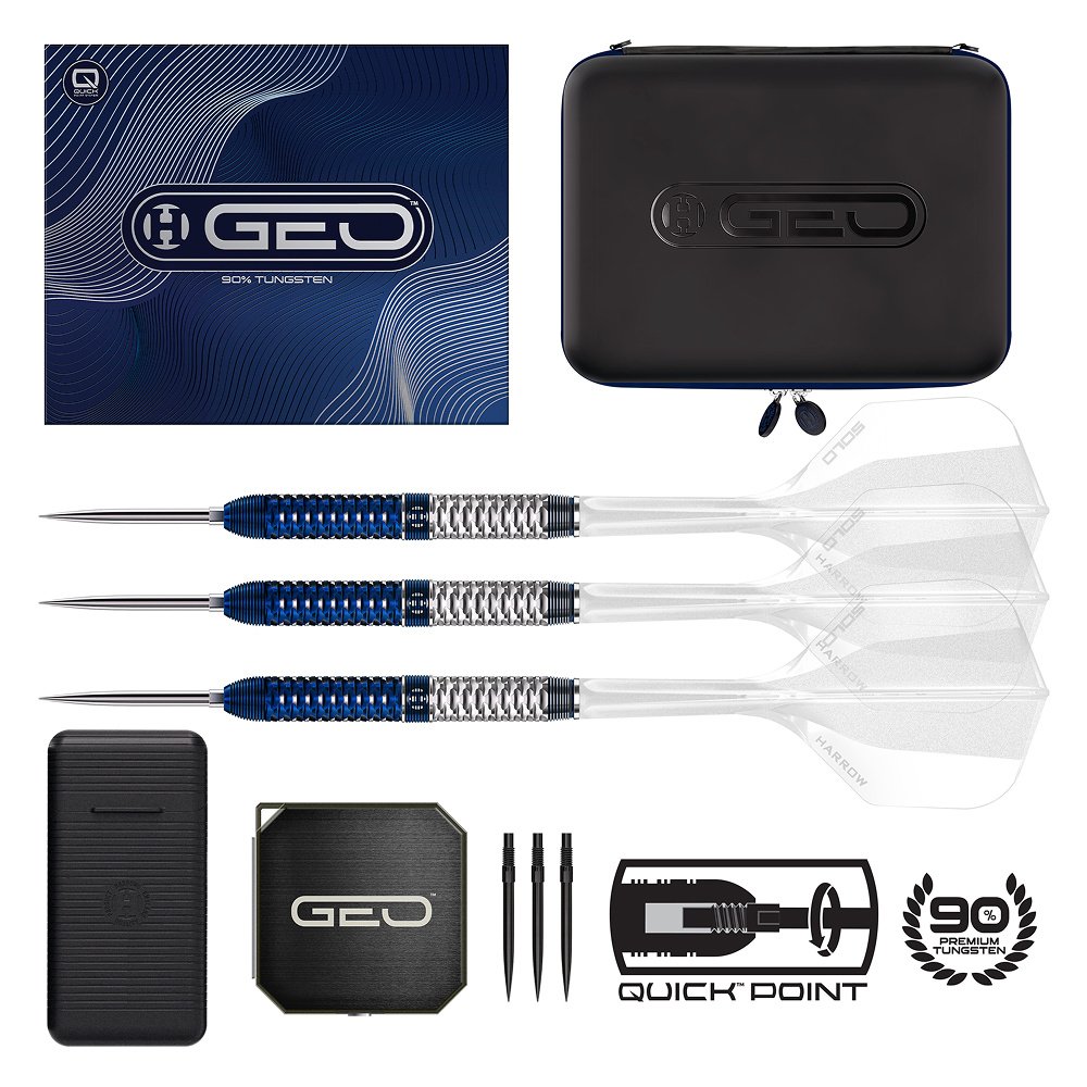 Harrows Geo Parallel Quick Point 90% - Steel Tip Darts