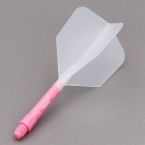 Cuesoul - ROST T19 Integrated Dart Flights - Big Wing - Clear Pink Dart Flights