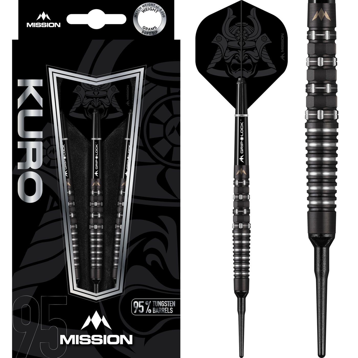 [Tweedekans]Mission Kuro Black M3 95% Soft Tip-20 gram