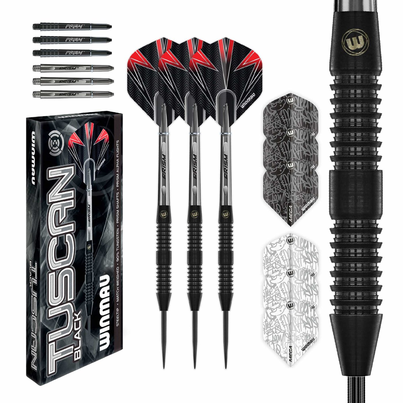 Winmau Tuscan Black 90% Dartshopper Exclusives - Steel Tip Darts