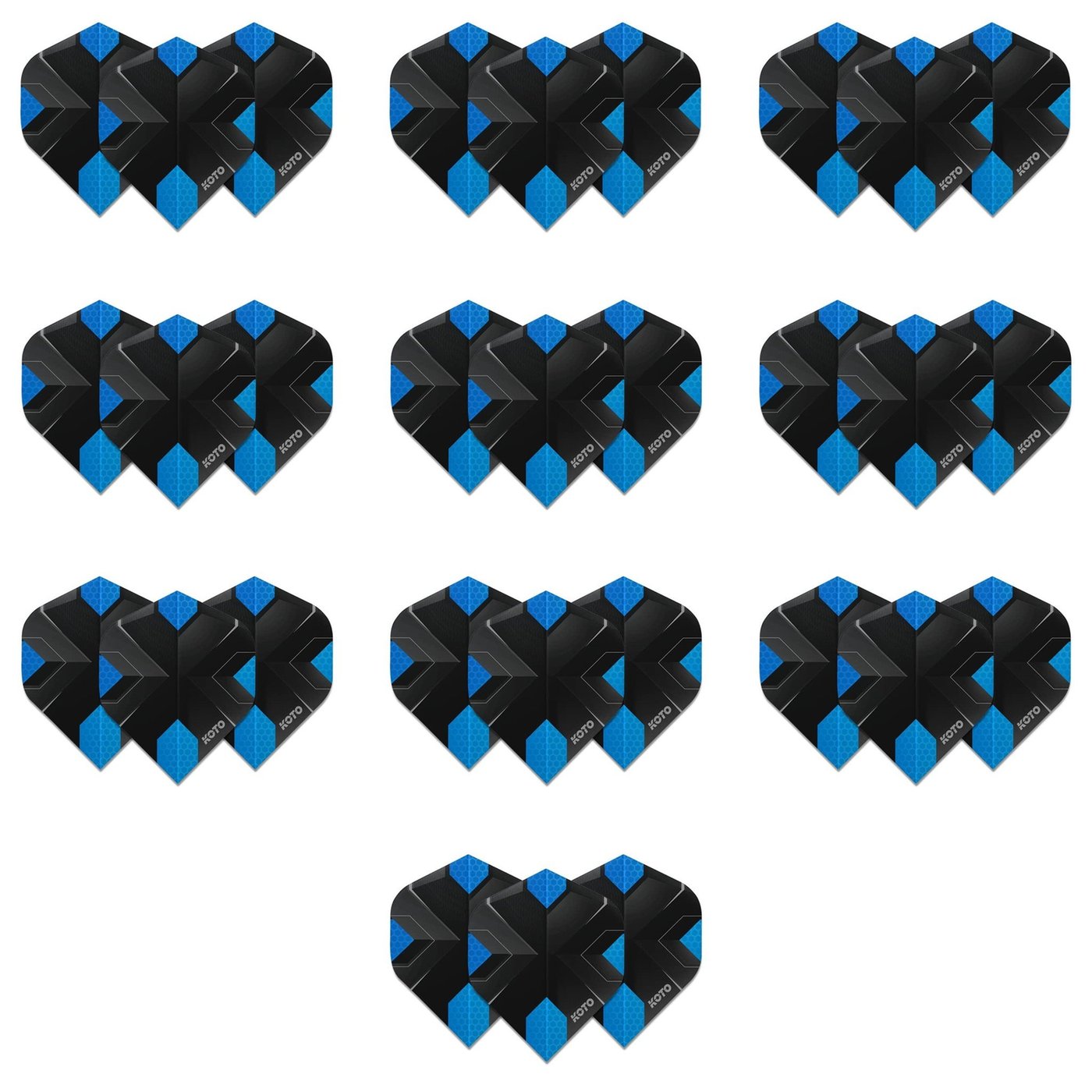 KOTO ZIZ-X NO2 Aqua - 10 Sets Darts Flights