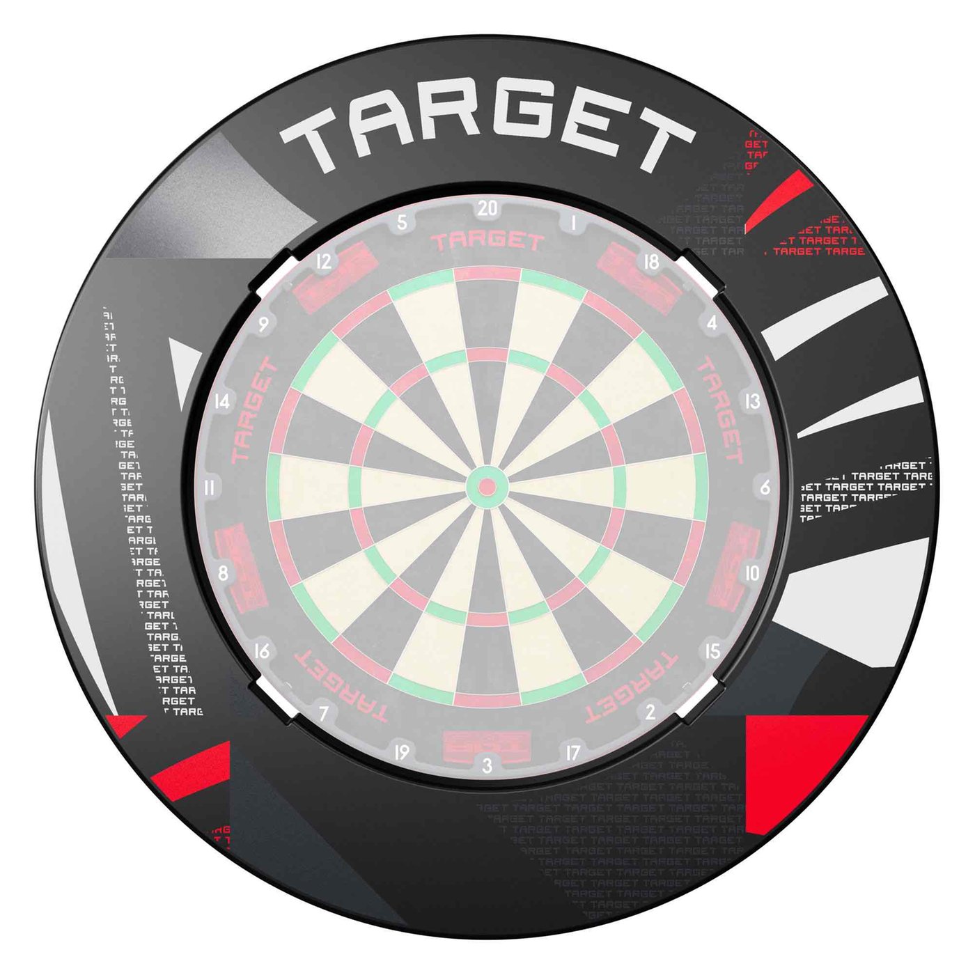 Target Gemustert Gezackt Schwarz - Dartboard Surround