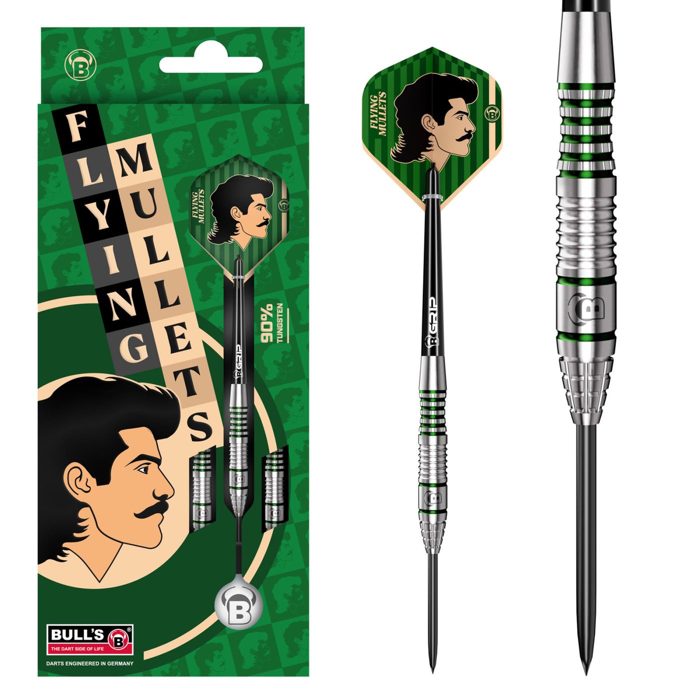 BULL'S Flying Mullet 90% - Steel Tip Darts