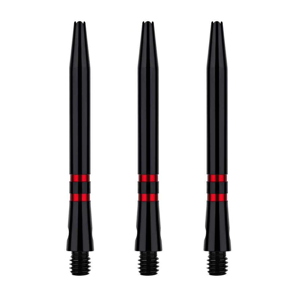 ONE80 TC Alu  Black Red Darts Shafts