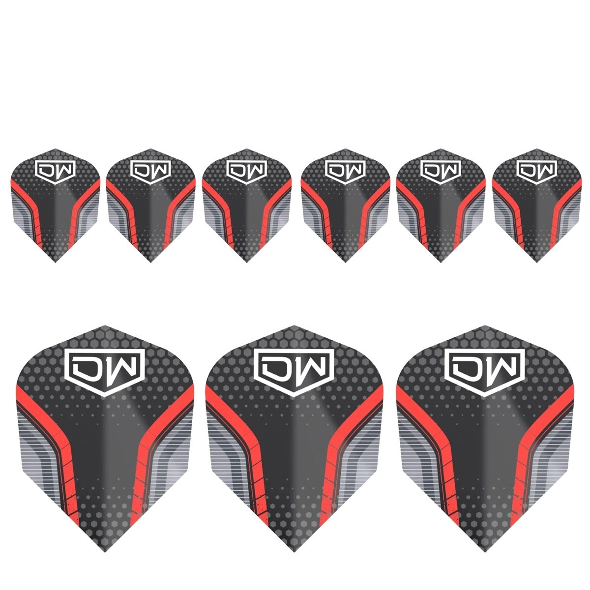DW Avenger 01 Red 3 Set NO6 Darts Flights