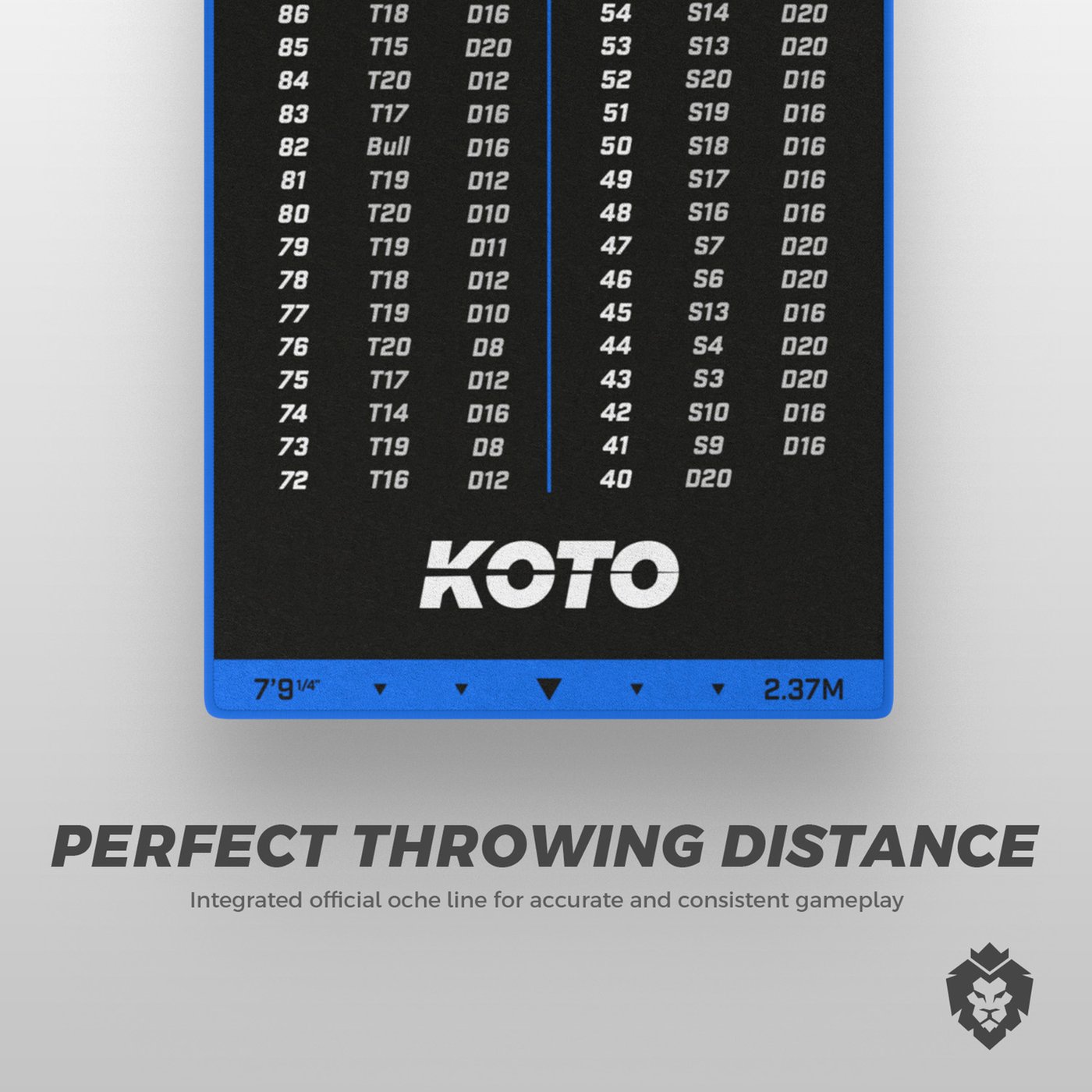 Koto Oche Carpet Checkout 285 X 80 Cm Dart Mat Koto Oche Carpet Checkout 285 X 80 Cm Dart Mat