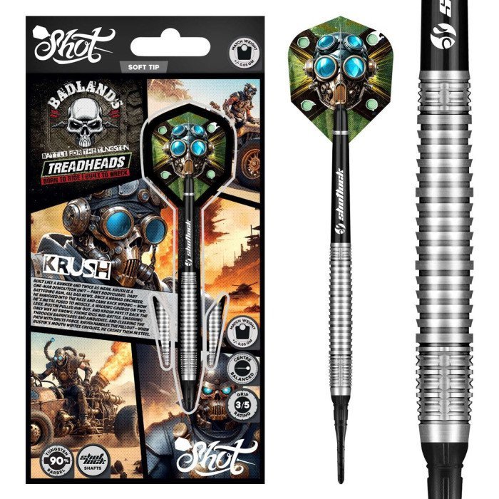 Shot Badlands Krush 90% Soft Tip Darts - Dartshopper.com