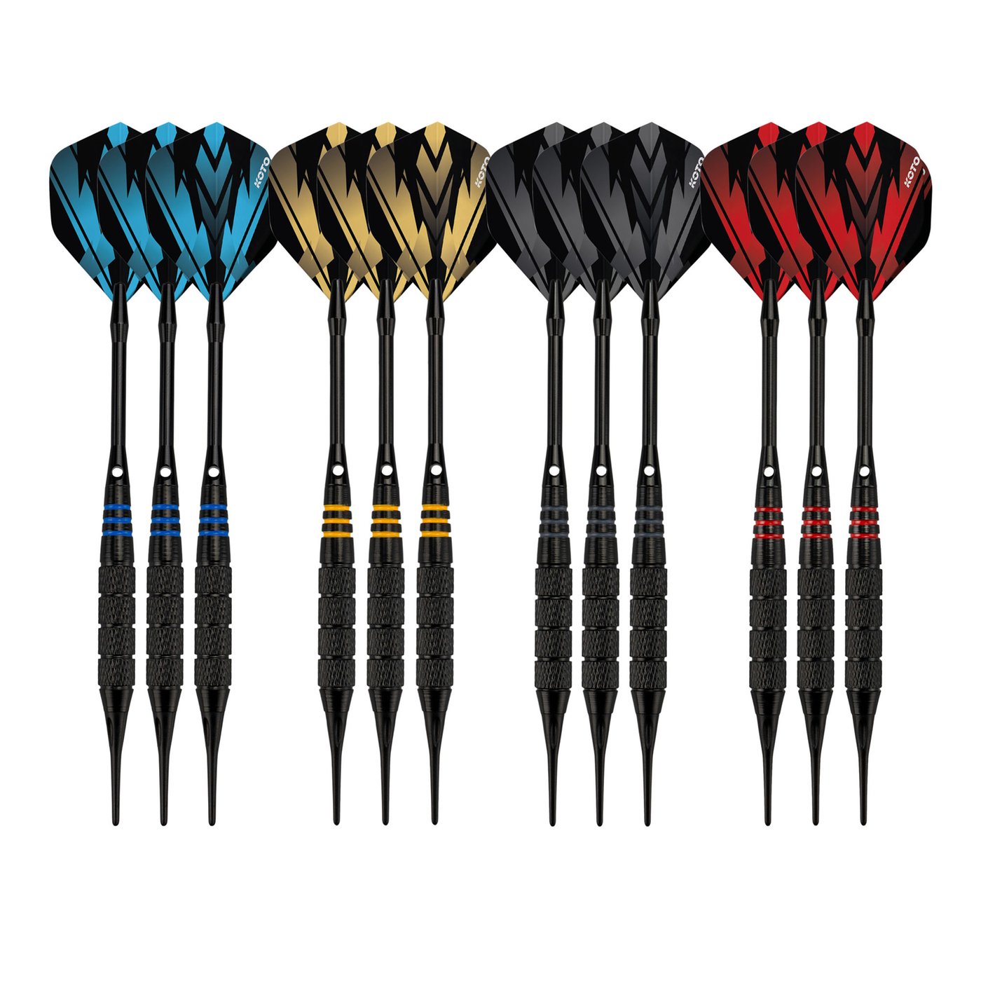 KOTO Brass Multiset - 12 Soft Tip Darts - 16 g Darts