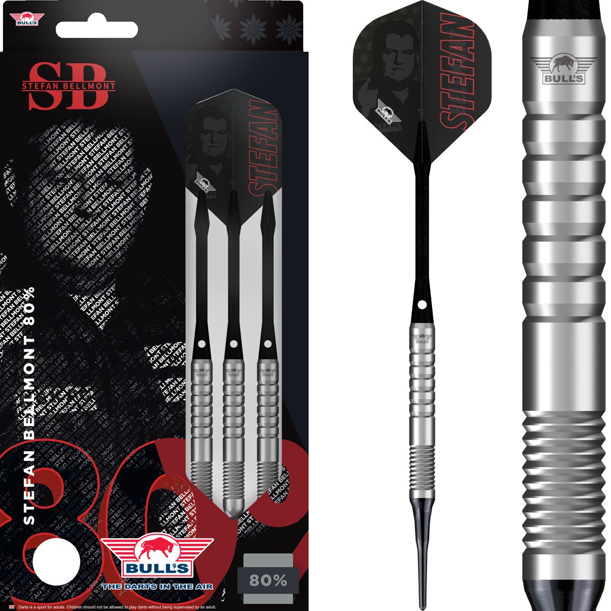 Bull's Stefan Bellmont 80% Soft tip Darts
