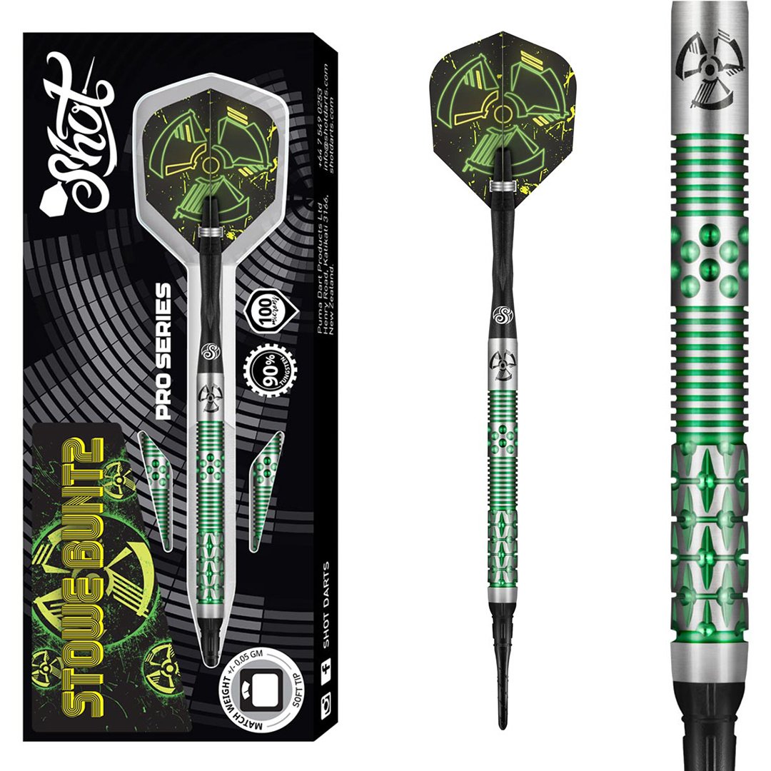 Shot Stowe Buntz 2.0 90% Soft Tip Darts