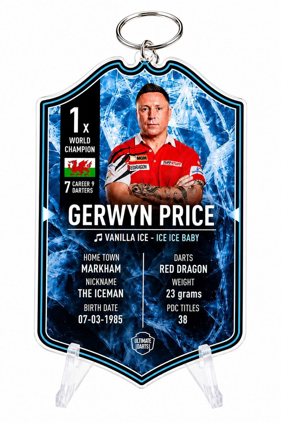 Ultimate Card Key Chain Gerwyn Price